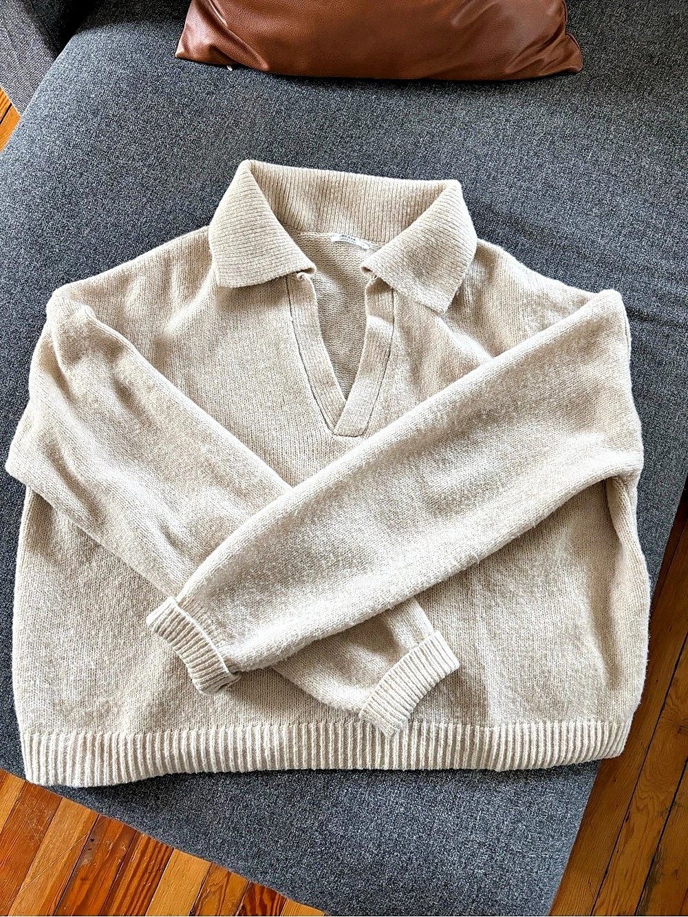 ARDENE Beige Turtleneck Sweater Size Small